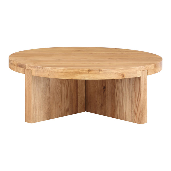 Moe's Folke Round Coffee Table in Natural Oak