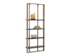 DALTON BOOKCASE - ANTIQUE BRASS - BLACK