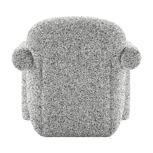 Maverick Boucle Accent Arm Chair, Speckled White 