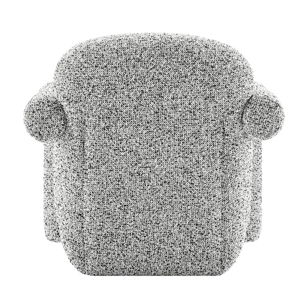 Maverick Boucle Accent Arm Chair, Speckled White 