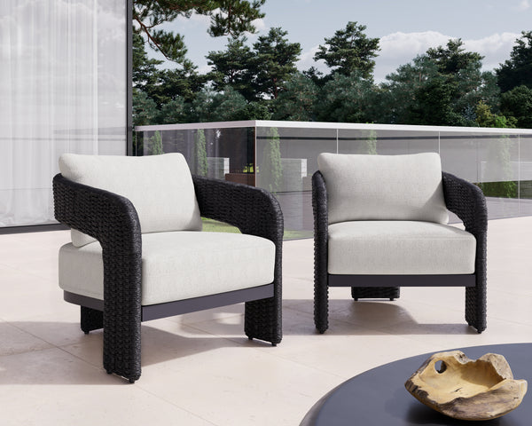 PYLOS LOUNGE CHAIR - BLACK - LOUIS CREAM