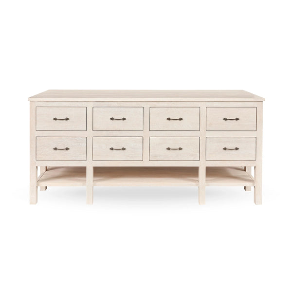 Creamwood Workstation - White Washed Finish
