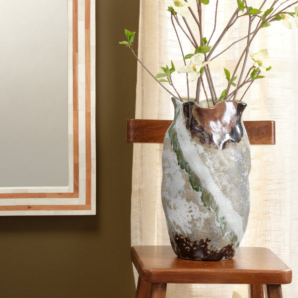 Sandcastle Ceramic Decorative Vase, Large 