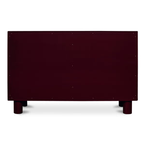 Moe's Jolene 6-Drawer Dresser in Deep Red