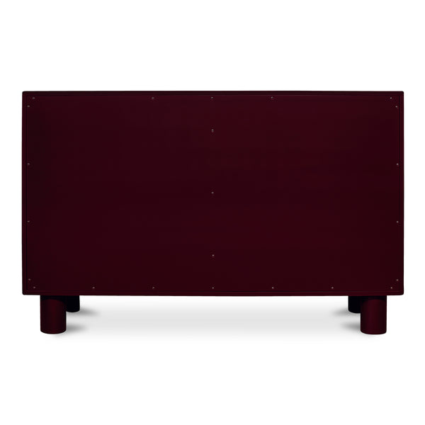 Moe's Jolene 6-Drawer Dresser in Deep Red