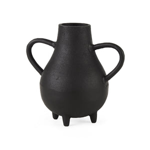 Cyrus Black Two handled Vase Decorative Object