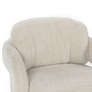 Salino Upholstered Lounge Chair in Natural Fabric