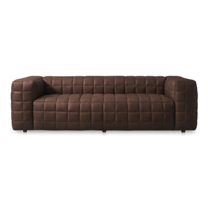 Moe's Callan Sofa in Dark Brown Leather