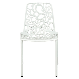 ORO ALUMINUM CHAIR (ARMLESS) - WHITE