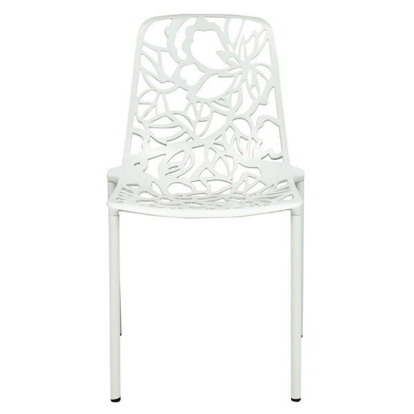 ORO ALUMINUM CHAIR (ARMLESS) - WHITE