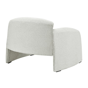 Hilda Fabric Accent Arm Chair, Boucle Beige