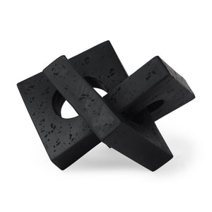 Linx  Small Matte Black Resin Sculpture Decorative Object
