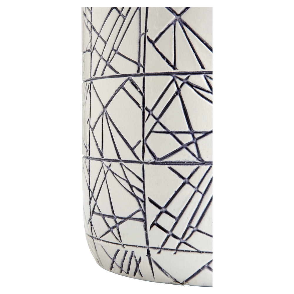 Large Dark Zenith Vase in Blue and White