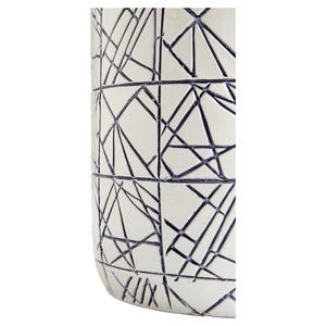 Large Dark Zenith Vase in Blue and White