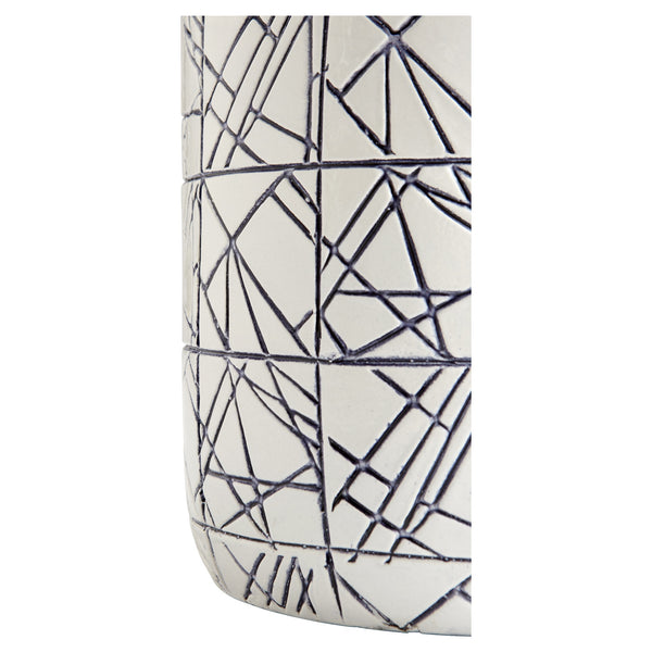 Large Dark Zenith Vase in Blue and White
