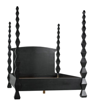 Brancusi Bed, Queen, Hand Rubbed Black