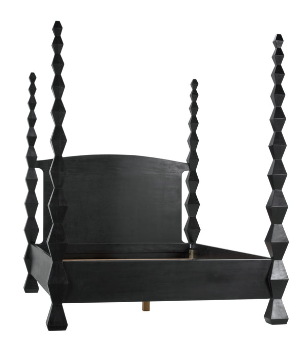 Brancusi Bed, Queen, Hand Rubbed Black