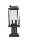 Millworks 2 Light Outdoor Pier Mounted Fixture in Black Finish