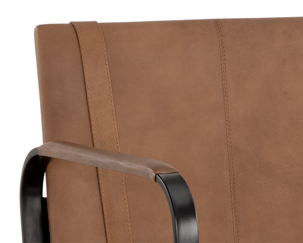 GARRETT DINING ARMCHAIR - COGNAC LEATHER