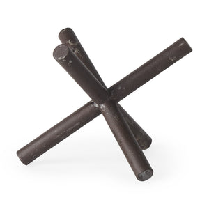Astericks I (Large) 10L x 10W Brown Metal Decor Object