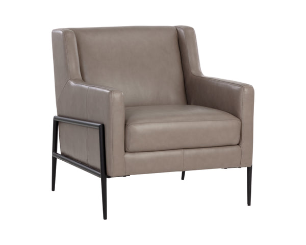 TALULA LOUNGE CHAIR - ALPINE GREY LEATHER