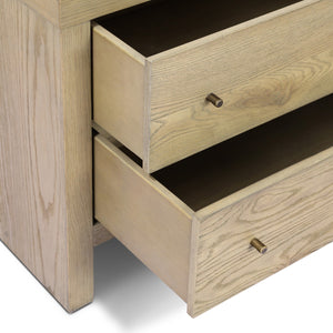 Torrington Charging Nightstand - Sandy Oak Resawn