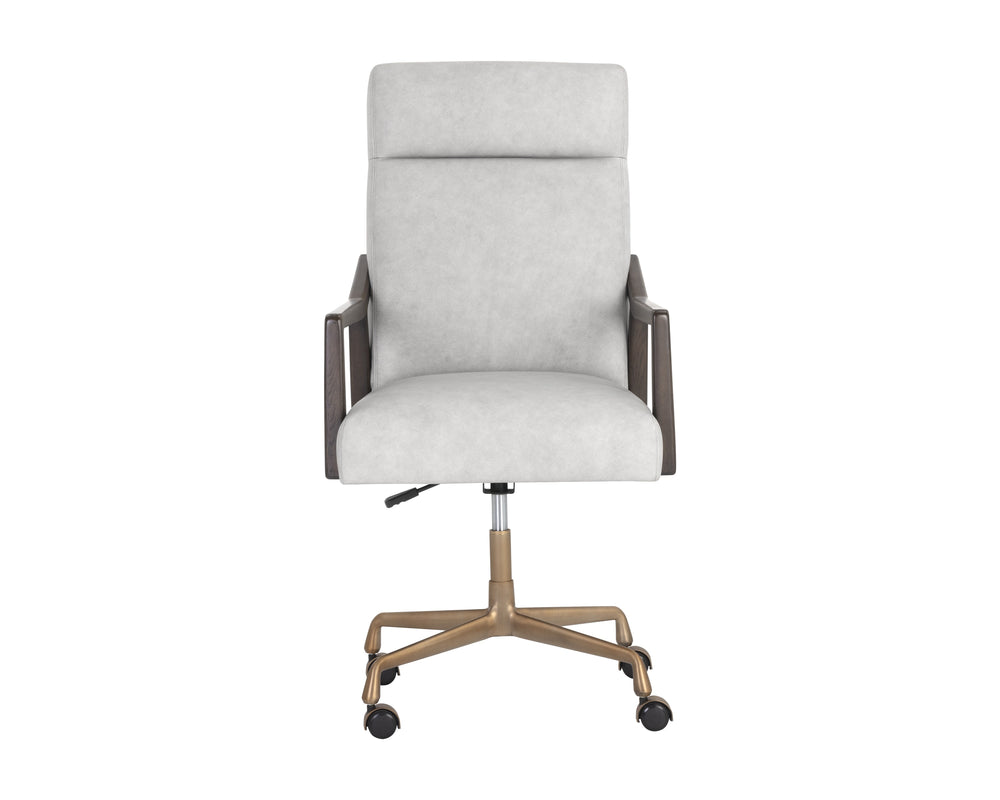 Collin Office Chair - Saloon Light Grey Leather