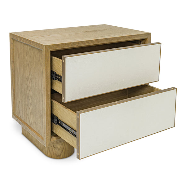 Moe's Marcelle Nightstand with Shagreen Door