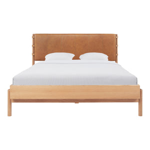 Moe's Colby Queen Bed with Leather Headboard