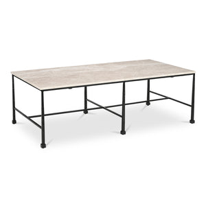 River Coffee Table with Botticino Marble
