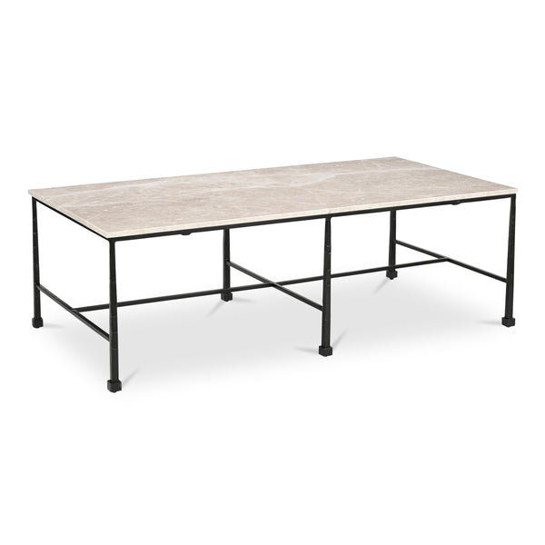 River Coffee Table with Botticino Marble