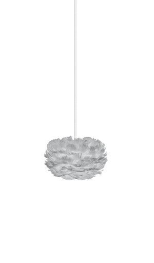 Eos Micro Plug-In Pendant in Grey with White Cord