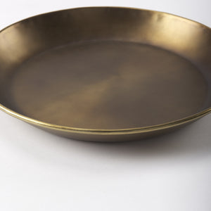 Eagan 16.0L x 16.0W x 1.5H Brass Aluminium Tray Small