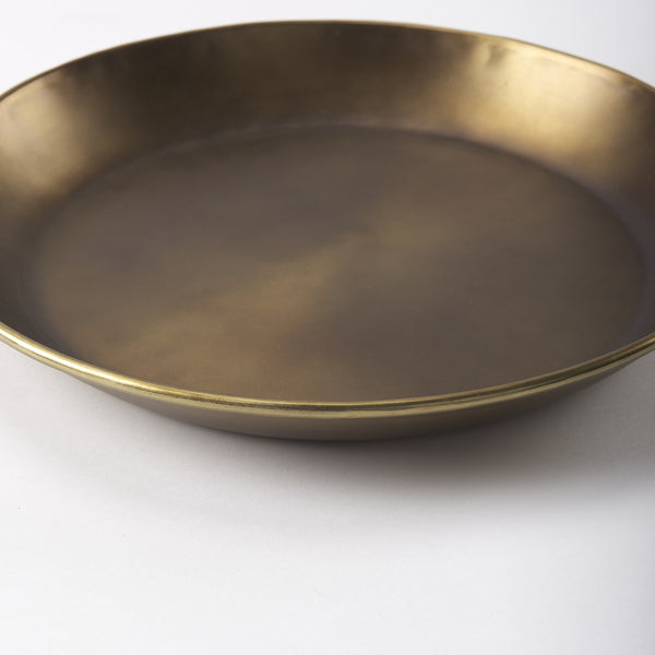 Eagan 16.0L x 16.0W x 1.5H Brass Aluminium Tray Small