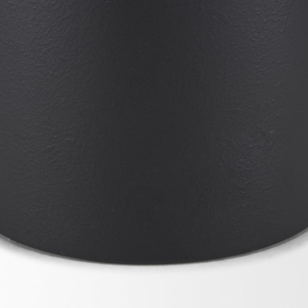 Townley Small White w/ Black Ombre Metal Vase