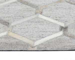 Bordeaux Hand-made Rug - Ivory / Grey - 9' X 12'