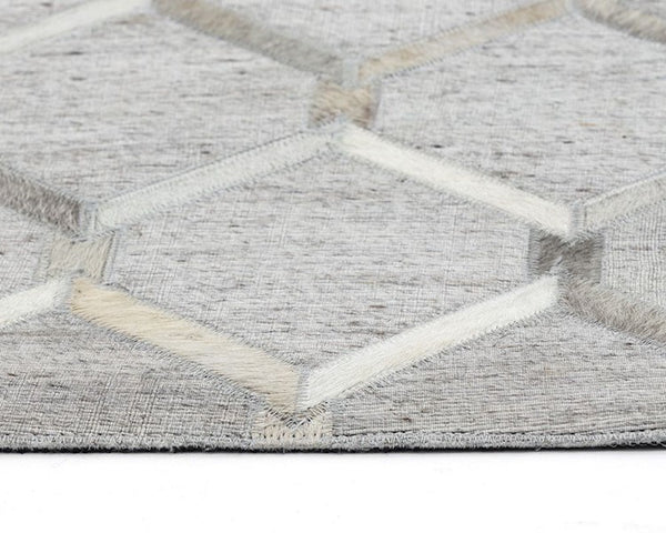 Bordeaux Hand-made Rug - Ivory / Grey - 9' X 12'