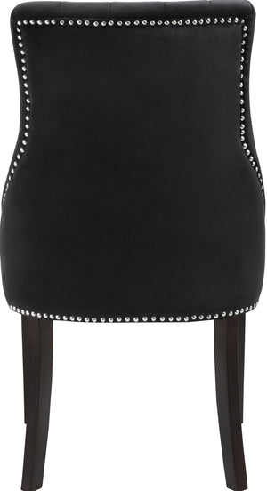 Tiffany Dining Chair In Black Velvet