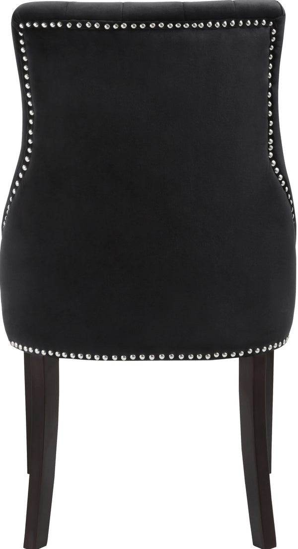 Tiffany Dining Chair In Black Velvet