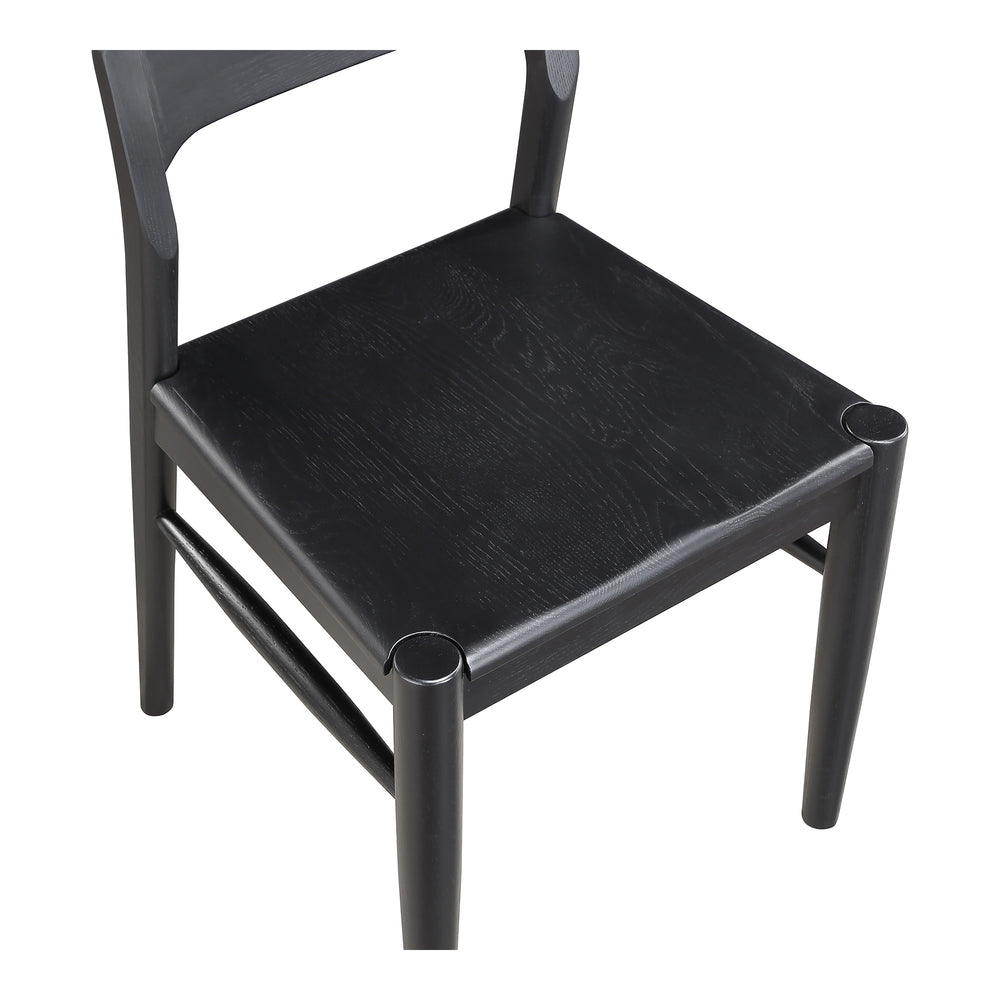 Moe's Owing Dining Chair Set in Black Oak