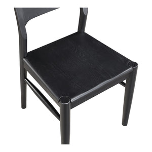 Moe's Owing Dining Chair Set in Black Oak