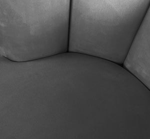 Anita Accent Chair In Grey Velvet
