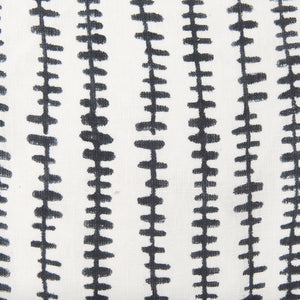 Jenna Cream w/ Black Print Linen Square Decorative Pillow Cover