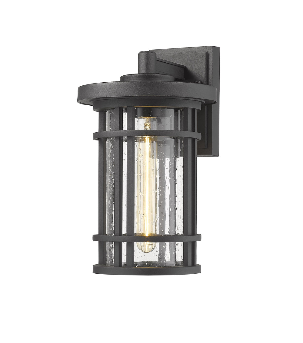 Jordan 1 Light Outdoor Wall Sconce in Black Finish