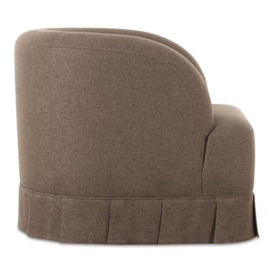 Moe's Maren Brown Swivel Chair with Pleat Base