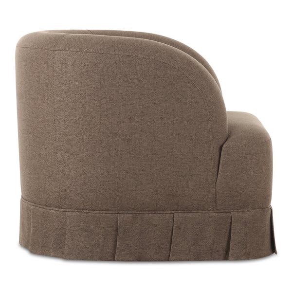Moe's Maren Brown Swivel Chair with Pleat Base