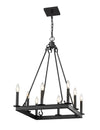 Barclay 8 Light Chandelier in Matte Black Finish