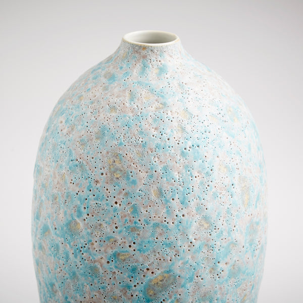 Sumba Vase in Mottled Pale Blue