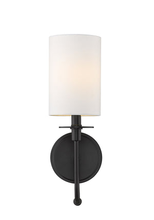 Ella 1 Light Wall Sconce in Matte Black Finish