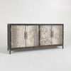 Lisbon Solid Wood Cabinet with Reclaimed Pine - Weathered Black
